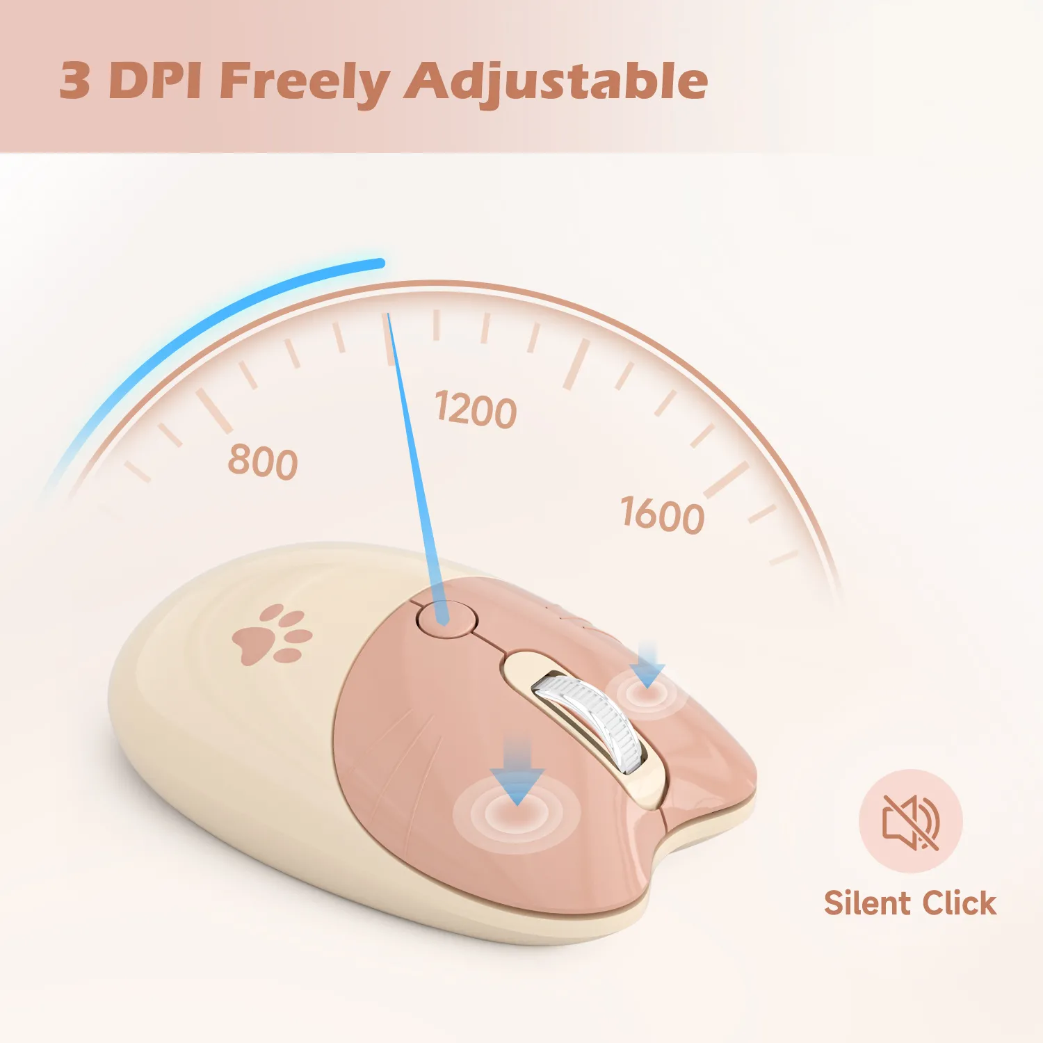 Chuột vi tính không dây 2.4Ghz MOFII M3